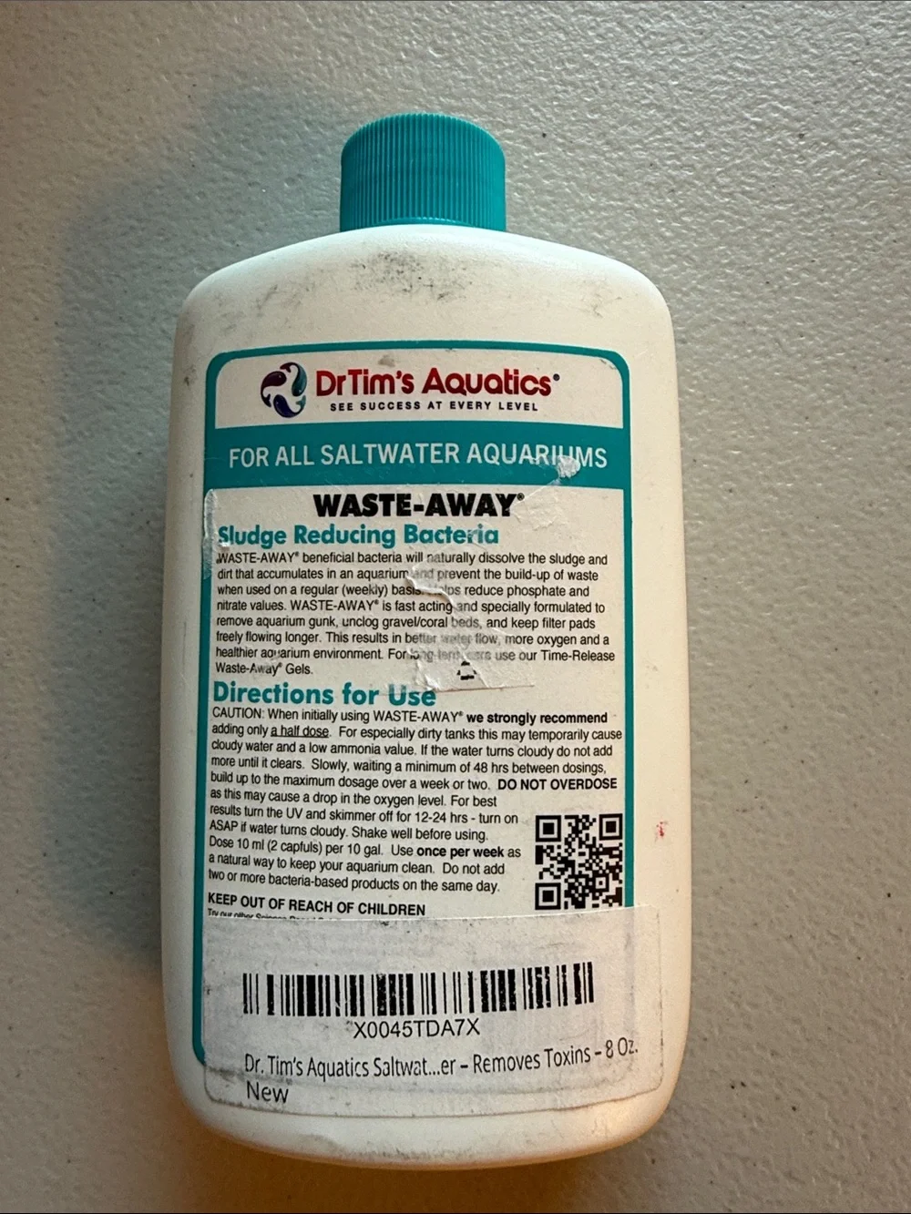 Waste-Away Natural Aquarium Cleaner - Blue Bottle